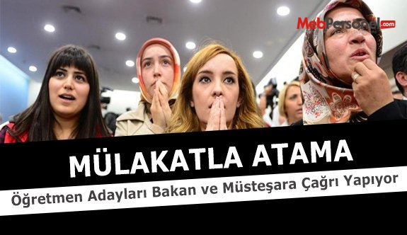 Öğretmen Adayları Bakan ve Müsteşara Çağrı Yapıyor