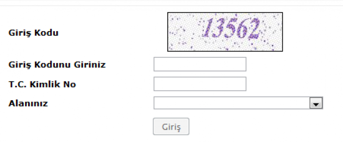 2012 Eylül  İlk Atama  Başvuru Giriş Ekranı