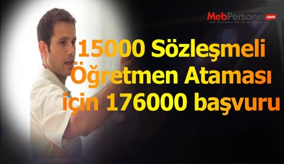 15000 Sözleşmeli Öğretmen Atamasına 175985 Başvuru