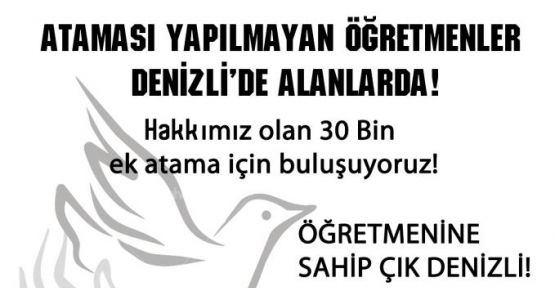 Ataması Yapılmayan Öğretmenler Denizli'de Alanlarda