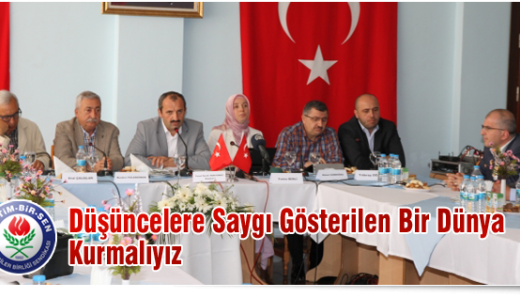 EBS: Düşüncelere Saygı Gösterilen Bir Dünya Kurmalıyız