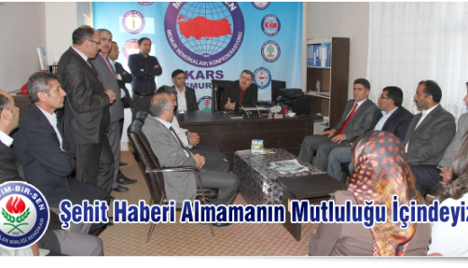 Şehit Haberi Almamanın Mutluluğu İçindeyiz