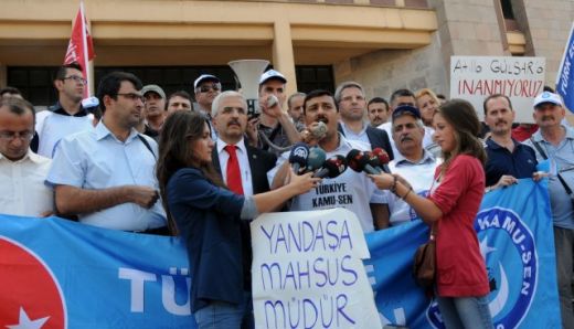 YÖNETİCİ ATAMALARINDAKİ MÜLAKAT SINAVLARI PROTESTO EDİLDİ