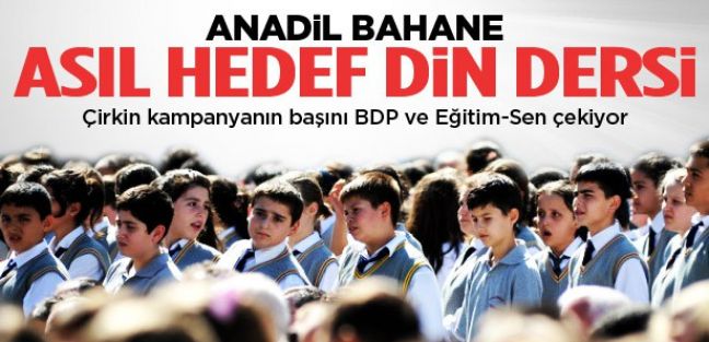 Anadil kampanyası din dersi karşıtlığına dönüştü