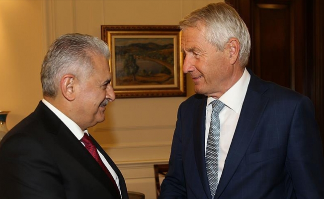 Başbakan Yıldırım Jagland'ı kabul etti