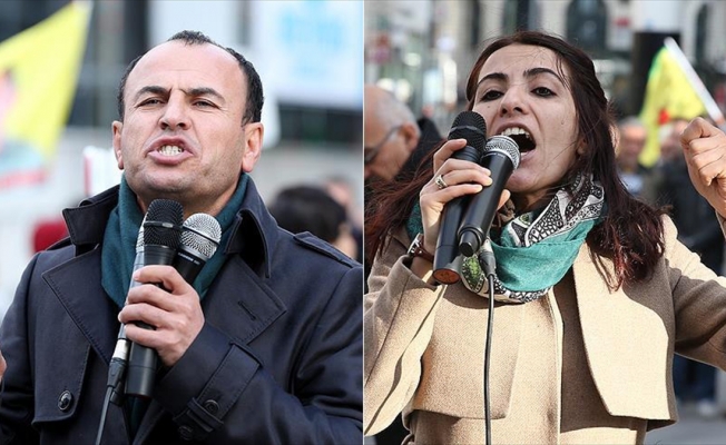 Kaçak HDP'liler Brüksel'de PKK'lıların gösterisinde görüntülendi