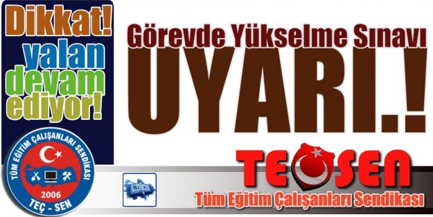 MEB Görevde Yükselme Sınavlarına Katılacak Olanların Dikkatine!