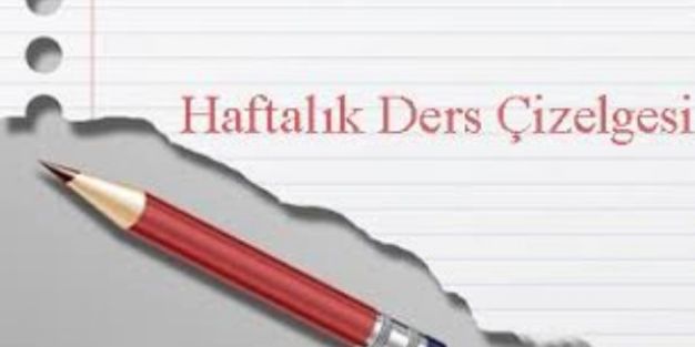 Haftalık ders çizelgesinde örnek uygulama