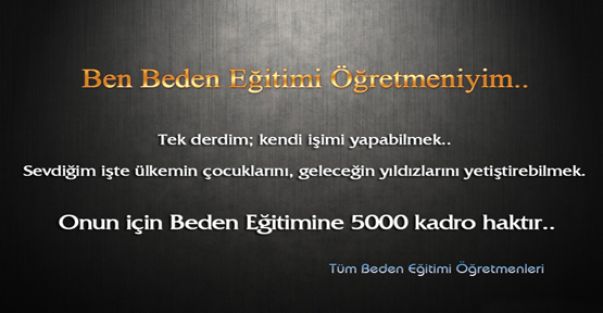 Beden Eğitimi Öğretmenleri Görev Bekliyor