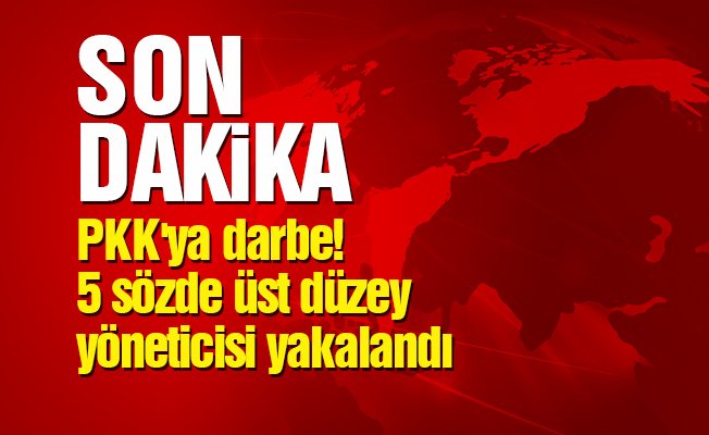 PKK'ya ağır darbe! 5 sözde üst düzey yöneticisi yakalandı