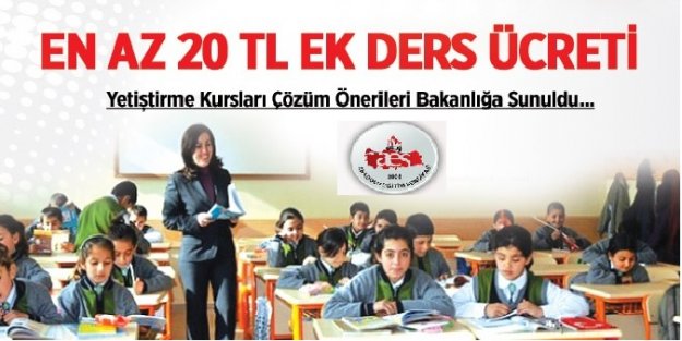 Anadolu Eğitim Sen:Ek Dersler Minumum 20 TL Olsun