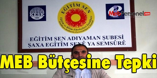 MEB Bütçesine Tepki