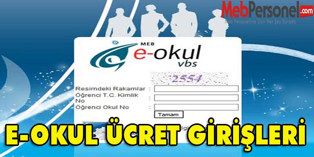 e-okul Ücret Girişleri