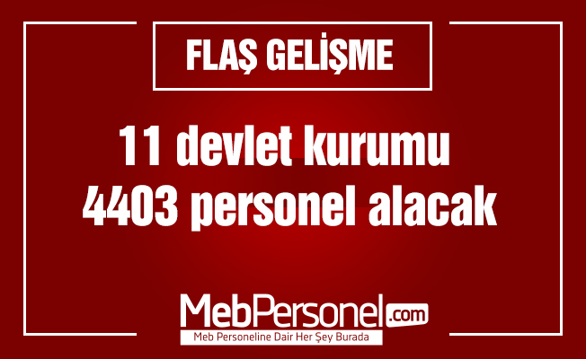 11 devlet kurumu 4403 personel alacak