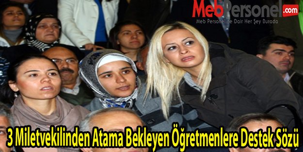 3 Miletvekilinden Atama Bekleyen Öğretmenlere Destek Sözü