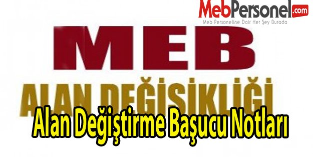 Alan Değiştirme Başucu Notları
