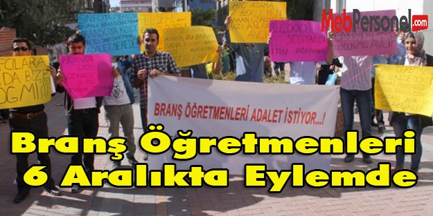 Branş Öğretmenleri 6 Aralıkta Eylemde