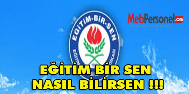 EĞİTİM BİR SEN NASIL BİLİRSEN !!!