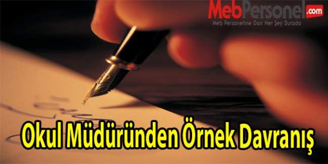Okul Müdüründen Örnek Davranış