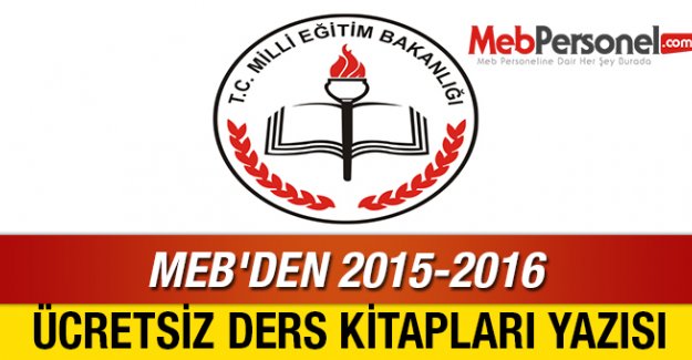MEB'DEN 2015-2016 ÜCRETSİZ DERS KİTAPLARI YAZISI