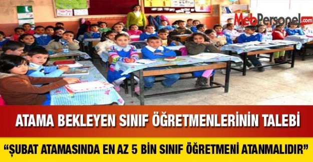 ATAMA BEKLEYEN SINIF ÖĞRETMENLERİNİN TALEBİ