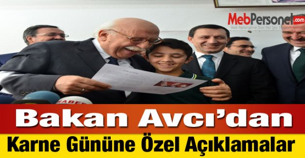 Nabi Avcı'dan Karne Ve Tatil Açıklaması