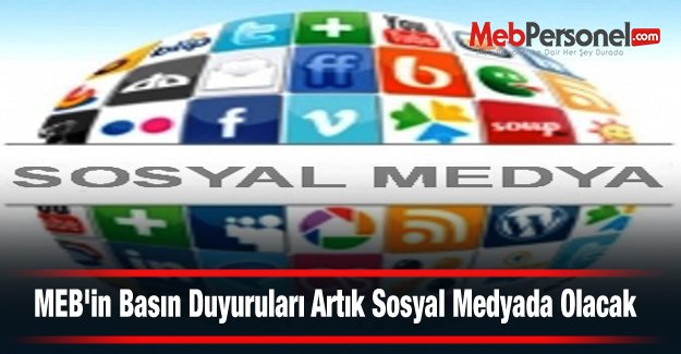 MEB'in Basın Duyuruları Artık Sosyal Medyada Olacak