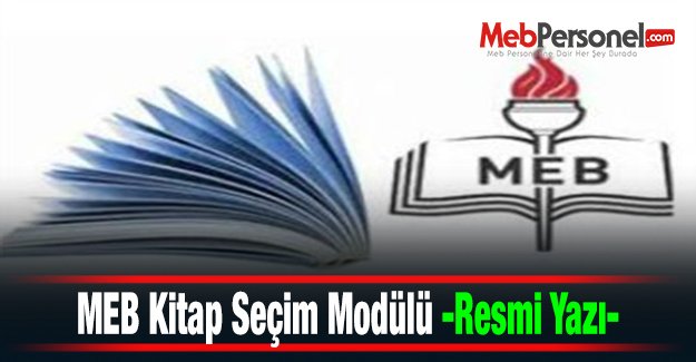 MEB Kitap Seçim Modülü -Resmi Yazı-