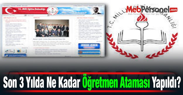 Son 3 Yılda Ne Kadar Öğretmen Ataması Yapıldı?