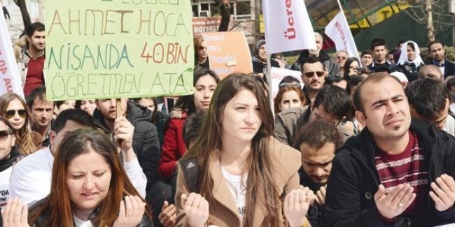 Öğretmen adaylarından atama dualı eylem