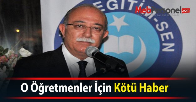 O Öğretmenler İçin Kötü Haber