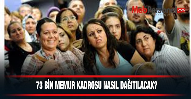 73 Bin Memur Kadrosu Nasıl Dağıtılacak?