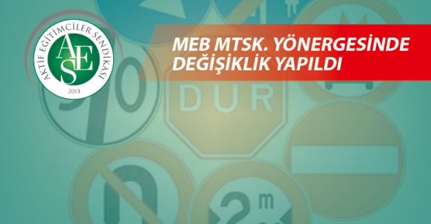 MEB MTSK Yönergesinde Değişiklik Yapıldı