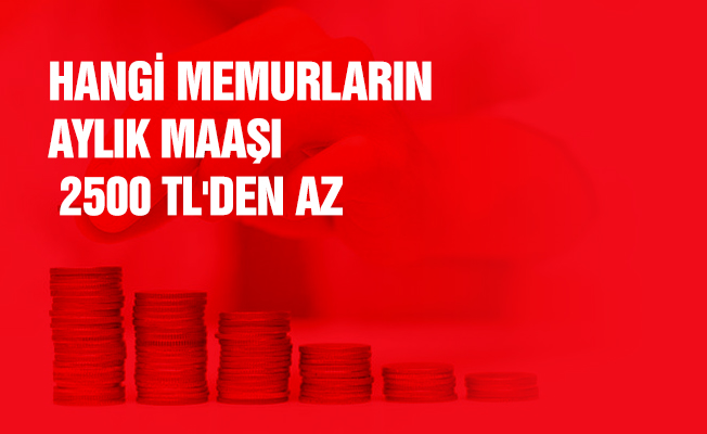 Hangi memurların aylık maaşı 2500 TL'den az