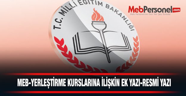 MEB -Yetiştirme Kurslarına İlişkin Ek Ders Yazısı - RESMİ YAZI