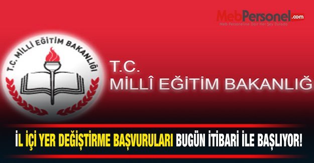 MEBBİS İl İçi Yer Değiştirme Başvuru Sayfası Açıldı
