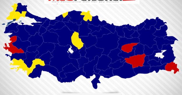 İllere Görev Eğitimde Yetkili Sendika Haritası 2015