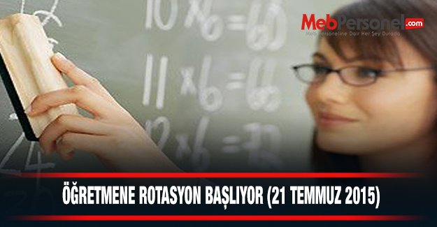 Öğretmene rotasyon başlıyor
