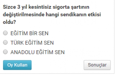 (Anket ) 3 Yıl Kesintisiz Sigorta Şartınının  Esnetilmesini  Hangi Sendika Sağladı