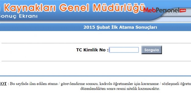 2015 Öğretmen Atama Sonuçları atama.meb.gov.tr adresinden açıklanacak