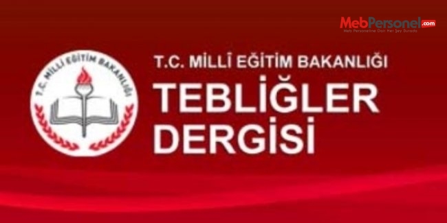 MEB Ekim ayı tebliğler dergisi yayımlandı