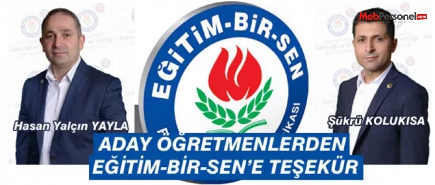 Aday Öğretmenlerden Eğitim-Bir-Sen'e Teşekkür