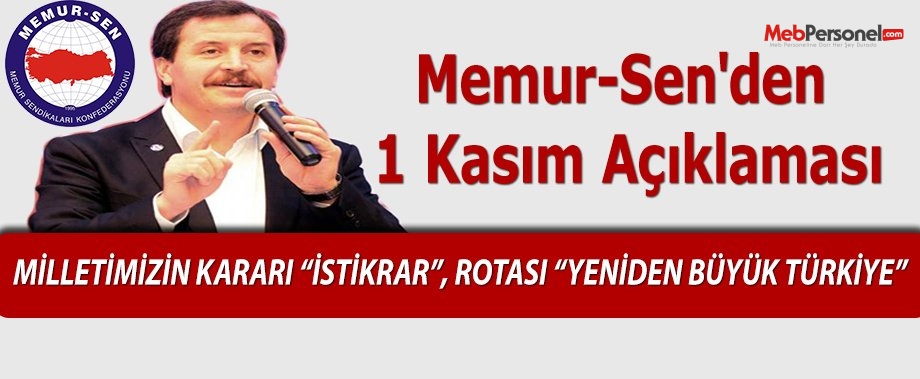 MİLLETİMİZİN KARARI “İSTİKRAR”, ROTASI “YENİDEN BÜYÜK TÜRKİYE”