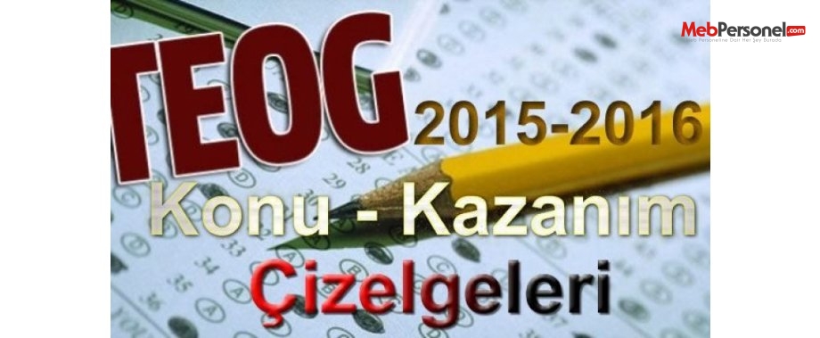 TEOG Kazanımları | 2015-2016 MEB 25-26 Kasım konuları