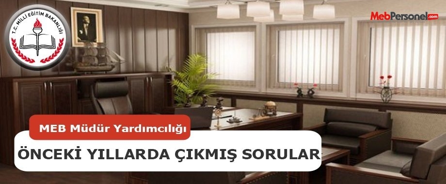 Meb Müdür Yardımcılığı Geçmiş Sınav Soruları