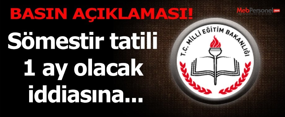 MEB'DEN 15  TATİL UZAYACAK MI AÇIKLAMASI GELDİ.
