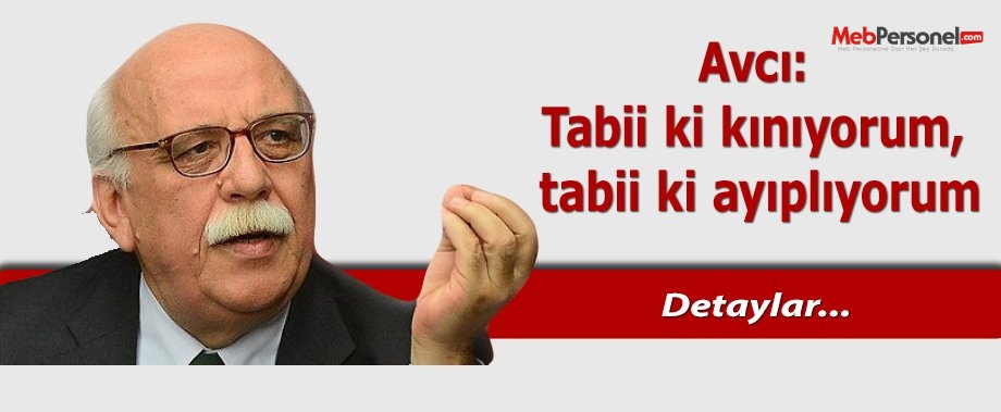 Avcı: Tabii ki kınıyorum, tabii ki ayıplıyorum