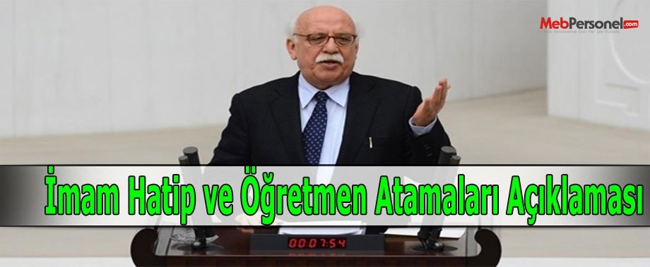 İmam Hatip ve Öğretmen Atamaları Açıklaması