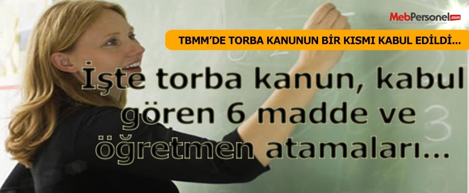 TBMM, torba kanunun ilk 6 maddesini kabul etti