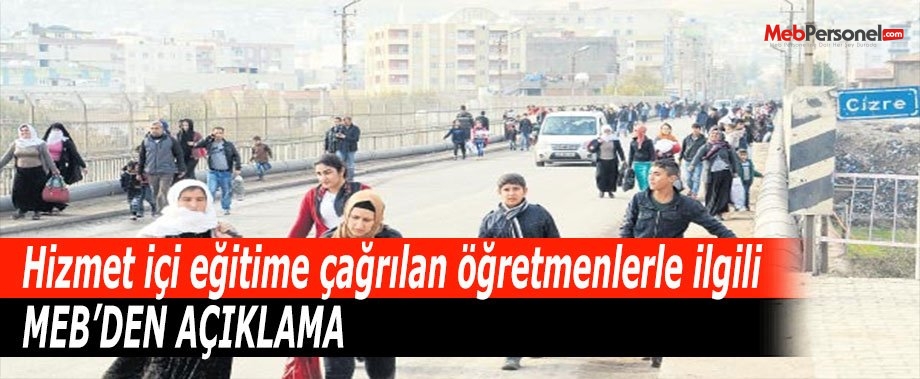 MEB'den hizmet içi eğitime çağrılan öğretmenlerle ilgili açıklama
